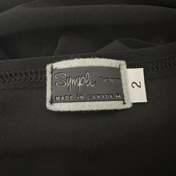 Sympli The‎ Best Black Long Sleeve Midi Dress Size 2 - Picture 5 of 5